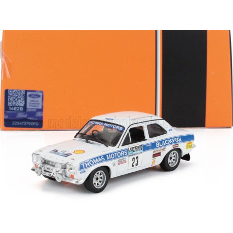 IXO MODELS FORD ENGLAND ESCORT MKI RS 1600 (night version) TEAM THOMAS MOTORS N 23 8th RAC RALLY 1974 BILLY COLEMAN - DAN SULLIV