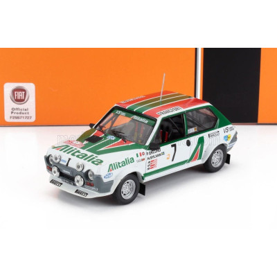IXO MODELS FIAT RITMO 75 ABARTH ALITALIA (night version) N 7 RALLY MONTECARLO 1979 PER EKLUND - HANS SYLVAN - WHITE GREEN RED 1/