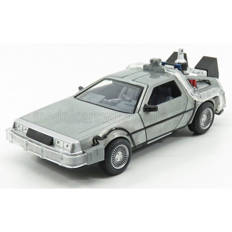JADA DE LOREAN TIME MACHINE - BACK TO THE FUTURE 2 - RITORNO AL FUTURO 2 - WITH HOOVER MODE AND LIGHTS - SILVER 1/24