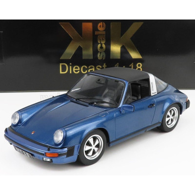KK SCALE PORSCHE 911 CARRERA 3.0 TARGA 1977 - BLUE MET 1/18