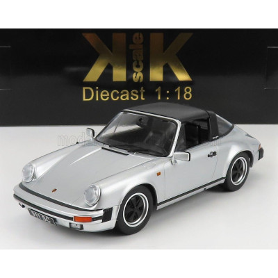 KK SCALE PORSCHE 911 SC TARGA 1983 - WITH EXTRA HARD-TOP - SILVER 1/18