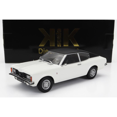 KK SCALE FORD ENGLAND TAUNUS GT COUPE 1971 - WHITE BLACK 1/18