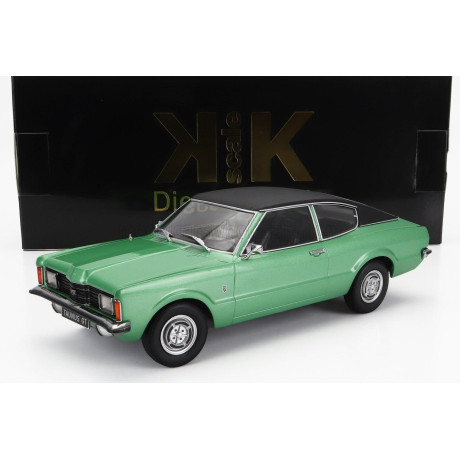 KK SCALE FORD ENGLAND TAUNUS GT COUPE 1971 - GREEN BLACK 1/18