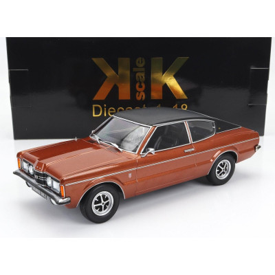 KK SCALE FORD ENGLAND TAUNUS GLX COUPE 1971 - COPPER BLACK 1/18