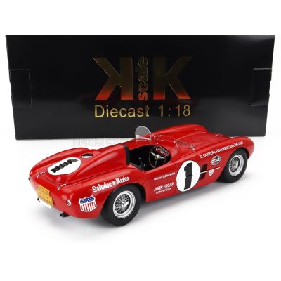 KK SCALE FERRARI 375 PLUS 5.0L V12 SPIDER N 1 V CARRERA PANAMERICANA 1954 JACK McAFEE - FORD ROBINSON - RED 1/18