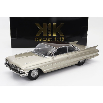 KK SCALE CADILLAC SERIES 62 COUPE DEVILLE 1961 - BEIGE BROWN 1/18