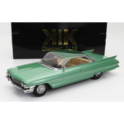 KK SCALE CADILLAC SERIES 62 COUPE DEVILLE 1961 - LIGHT GREEN MET 1/18