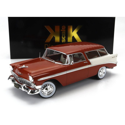 KK SCALE CHEVROLET BEL AIR NOMAD SW STATION WAGON 1956 - BROWN CREAM 1/18