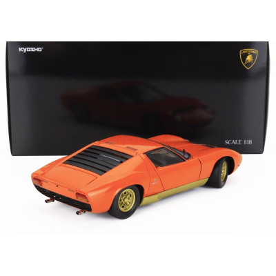 KYOSHO LAMBORGHINI MIURA P400 1968 - ORANGE  GOLD 1/18