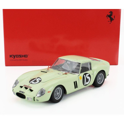 KYOSHO FERRARI 250 GTO RHD N 15 WINNER TOURIST TROPHY GOODWOOD INTERNATIONAL 1962 INNES IRELAND - LIGHT GREEN 1/18