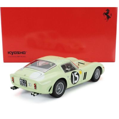 KYOSHO FERRARI 250 GTO RHD N 15 WINNER TOURIST TROPHY GOODWOOD INTERNATIONAL 1962 INNES IRELAND - LIGHT GREEN 1/18
