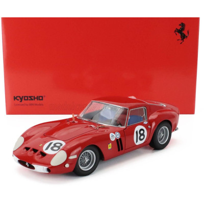 KYOSHO FERRARI 250 GTO TEAM NART N 18 WINNER 3h DAYTONA 1963 PEDRO RODRIGUEZ - RED 1/18