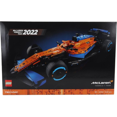 LEGO McLAREN LEGO TECHNIC - F1  MCL36 TEAM MCLAREN SEASON 2022 - 1432 PEZZI - 1432 PIECES - ORANGE LIGHT BLUE 1/8