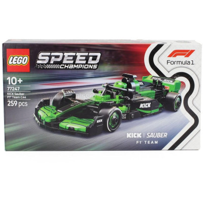 LEGO SAUBER LEGO SPEED CHAMPION - F1  C44 TEAM STAKE KICK SEASON 2024 - 259 PEZZI - 259 PCS - GREEN BLACK 1/25