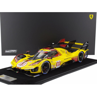 LOOKSMART FERRARI 499P 3.0L TURBO V6 TEAM AF CORSE N  83 24h LE MANS 2024 ROBERT KUBICA - ROBERT SHWARTZMAN - YIFEI YE - YELLOW
