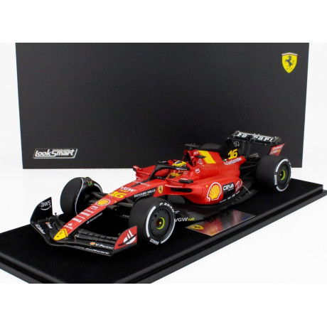 LOOKSMART FERRARI F1  SF-23 TEAM SCUDERIA FERRARI N 16 MONZA ITALY GP 2023 CHARLES LECLERC - RED BLACK 1/18