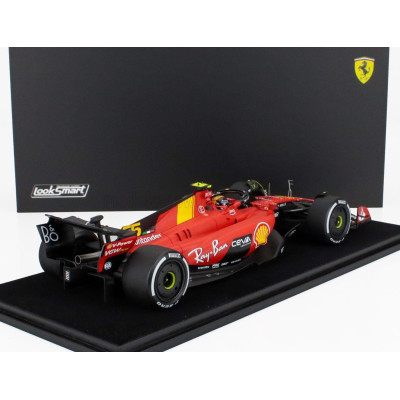LOOKSMART FERRARI F1  SF-23 TEAM SCUDERIA FERRARI N 55 MONZA ITALY GP 2023 CARLOS SAINZ - RED BLACK 1/18