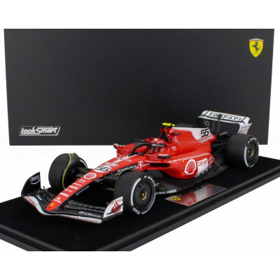 LOOKSMART FERRARI F1  SF-23 TEAM SCUDERIA FERRARI N 55 USA LAS VEGAS GP 2023 CARLOS SAINZ - RED WHITE BLACK 1/18