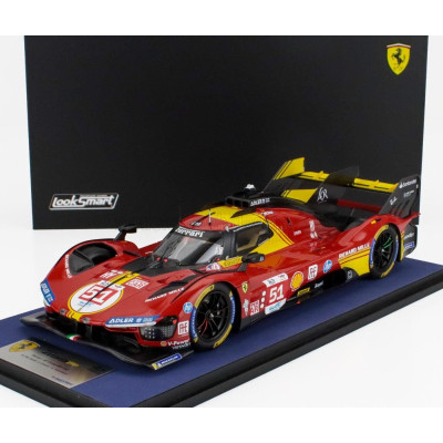 LOOKSMART FERRARI 499P 3.0L TURBO V6 TEAM FERRARI AF CORSE N 51 3rd 24h LE MANS 2024 ALESSANDRO PIER GUIDI - JAMES CALADO - ANTO