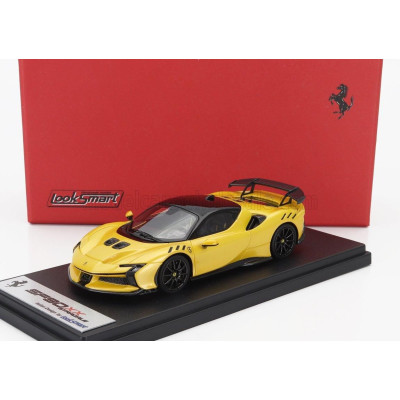 LOOKSMART FERRARI SF90 XX STRADALE 2024 - GIALLO TRISTRATO - YELLOW MET BLACK 1/43