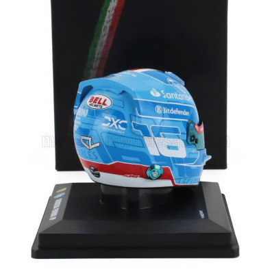 LOOKSMART BELL HELMET CASCO HELMET F1 CHARLES LECLERC TEAM FERRARI HP N 16 MIAMI GP 2024 - LIGHT BLUE 1/5