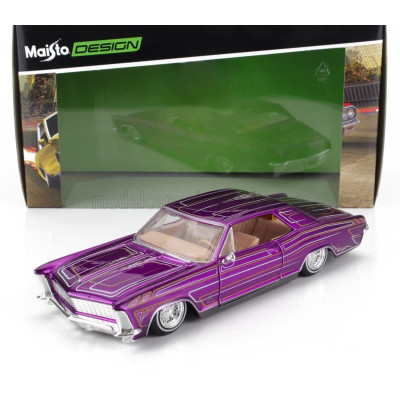 MAISTO BUICK RIVIERA LOWRIDERS 1965 - PURPLE MET 1/26