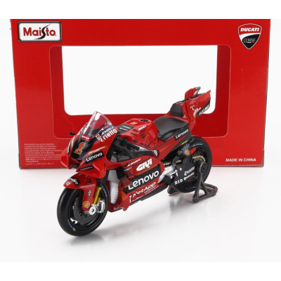 MAISTO DUCATI SET 2X DESMOSEDICI GP23 TEAM LENOVO N 1 WORLD CHAMPION MOTOGP SEASON 2023 FRANCESCO BAGNAIA + N 23 MOTOGP SEASON 2