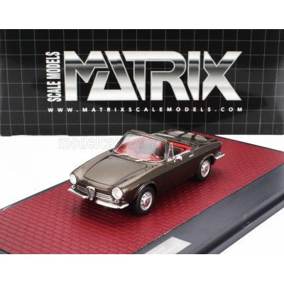 MATRIX SCALE MODELS ALFA ROMEO GIULIA GT CABRIOLET SPIDER PROTOTIPO 1963 - BROWN MET 1/43