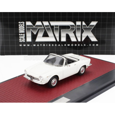 MATRIX SCALE MODELS ALFA ROMEO GIULIA GT CABRIOLET SPIDER PROTOTIPO 1963 - WHITE 1/43
