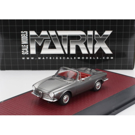 MATRIX SCALE MODELS ALFA ROMEO GIULIA GT CABRIOLET SPIDER PROTOTIPO 1963 - GREY MET 1/43