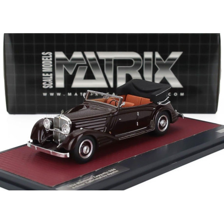MATRIX SCALE MODELS MAYBACH ZEPPELIN DS8 CABRIOLET OPEN 1934 - BROWN 1/43