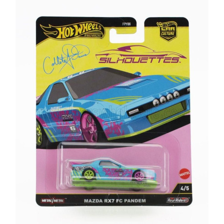MATTEL HOT WHEELS MAZDA RX-7 COUPE FC PANDEM 1993 - LIGHT BLUE PINK 1/64