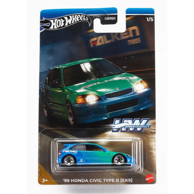 MATTEL HOT WHEELS HONDA CIVIC TYPE-R EK9 1999 - BLUE GREEN 1/64