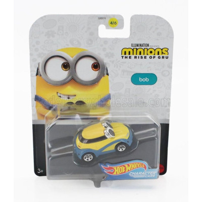 MATTEL HOT WHEELS TV SERIES MINIONS CAR THE RISE OF GRU - YELLOW BLUE 1/64