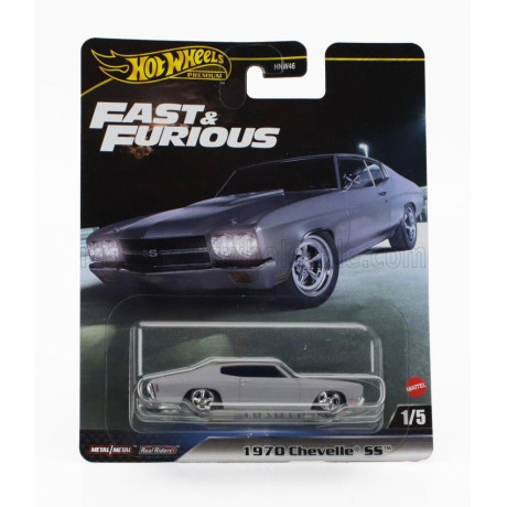 MATTEL HOT WHEELS CHEVROLET CHEVELLE 454 SS 1970 - FAST & FURIOUS - GREY 1/64