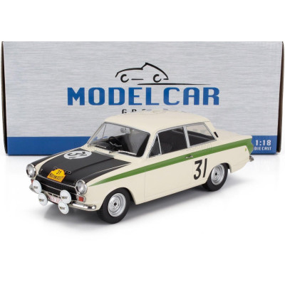 MCG FORD ENGLAND LOTUS CORTINA MKI N 31 2nd NURBURGRING MARATHON DE LA ROUTE 1966 JACKY ICKX - GILBERT STAPELAERE - WHITE BLACK