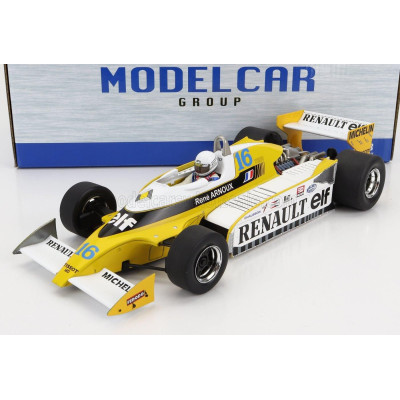 MCG RENAULT F1 RS10 TEAM RENAULT ELF N 16 BRITISH GP 1979 RENE ARNOUX - YELLOW WHITE 1/18
