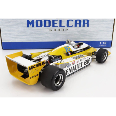 MCG RENAULT F1 RS10 TEAM RENAULT ELF N 16 BRITISH GP 1979 RENE ARNOUX - YELLOW WHITE 1/18