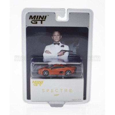 MINI GT JAGUAR C-X75 2015 - 007 JAMES BOND - SPECTRE - ENGLISH BLISTER PACKAGING - FIRESAND MET 1/64