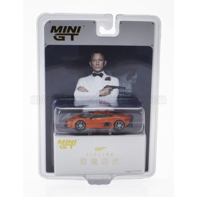MINI GT JAGUAR C-X75 2015 - 007 JAMES BOND - SPECTRE - CHINESE BLISTER PACKAGING - FIRESAND MET 1/64