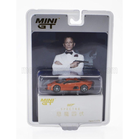 MINI GT JAGUAR C-X75 2015 - 007 JAMES BOND - SPECTRE - CHINESE BLISTER PACKAGING - FIRESAND MET 1/64