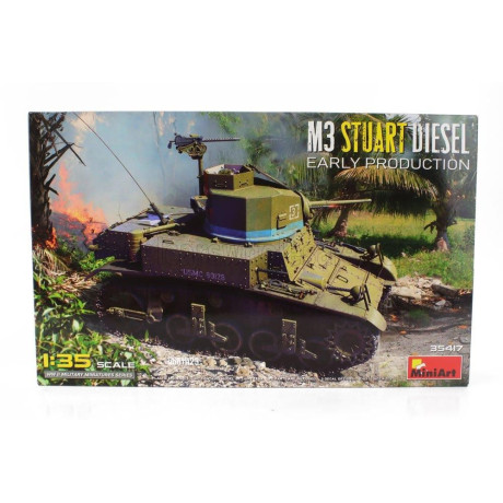 MINIART TANK M3 STUART DIESEL MILITARY 1945 1/35