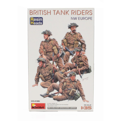 MINIART FIGURES SOLDIER MILITARY BRITISH TANK RIDERS 1/35