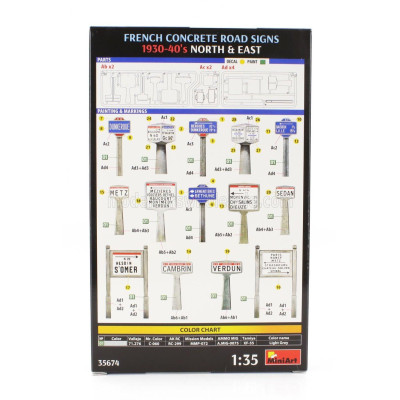 MINIART ACCESSORIES SEGNALI STRADALI - FRENCH CONCRETE ROAD SIGNS 1930-40 1/35
