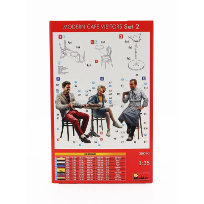 MINIART ACCESSORIES MODERN CAFE VISITORS FIGURES - SET1 1/35