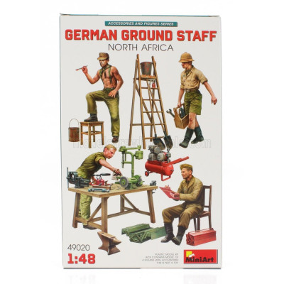 MINIART FIGURES GERMAN GROUND STAFF NORTH AFRICA 1/48