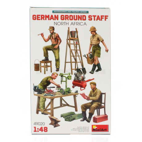 MINIART FIGURES GERMAN GROUND STAFF NORTH AFRICA 1/48