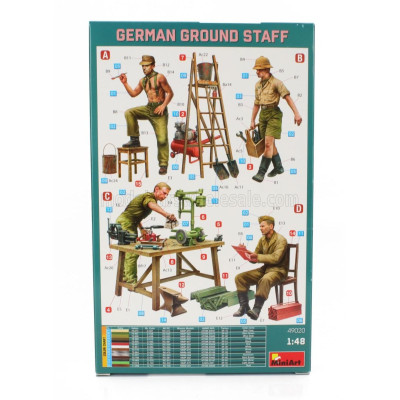 MINIART FIGURES GERMAN GROUND STAFF NORTH AFRICA 1/48