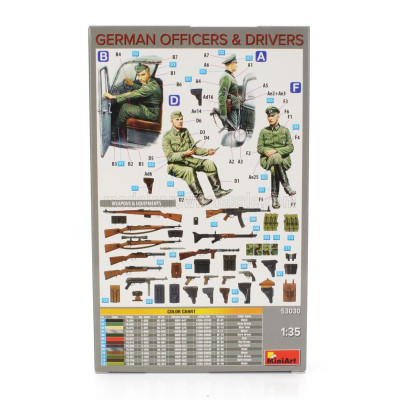 MINIART FIGURES GERMAN OFFICIERS MILITARY AND DRIVERS 1/35