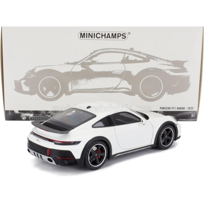 MINICHAMPS PORSCHE 911 992 DAKAR COUPE 2022 - WHITE 1/18